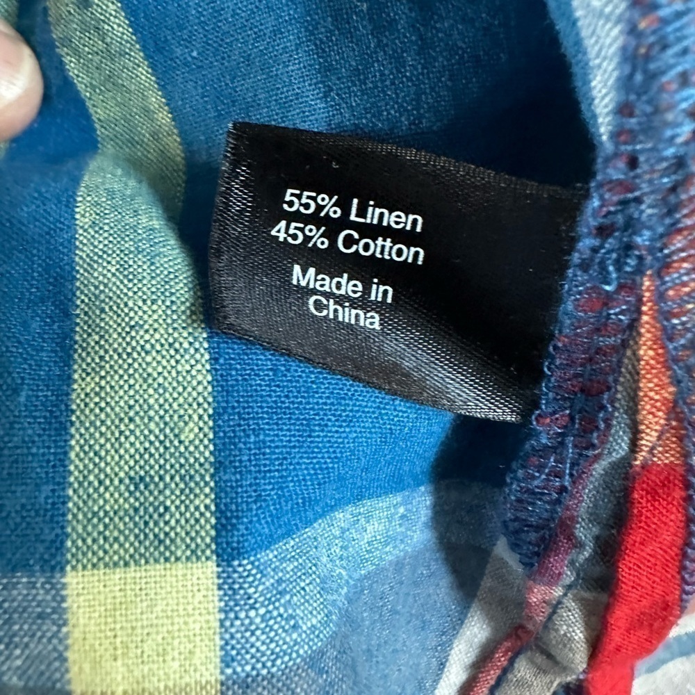 Lane Bryant Multicolor Plaid Off Shoulder Top Size: 14/16 - Picture 5 of 5